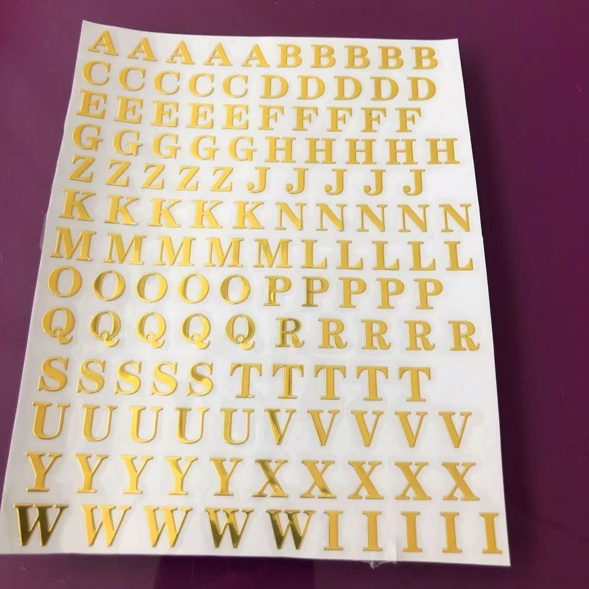 跨境批发石膏蜡烛香薰26个字母贴数字金属贴纸组合字贴美甲字贴