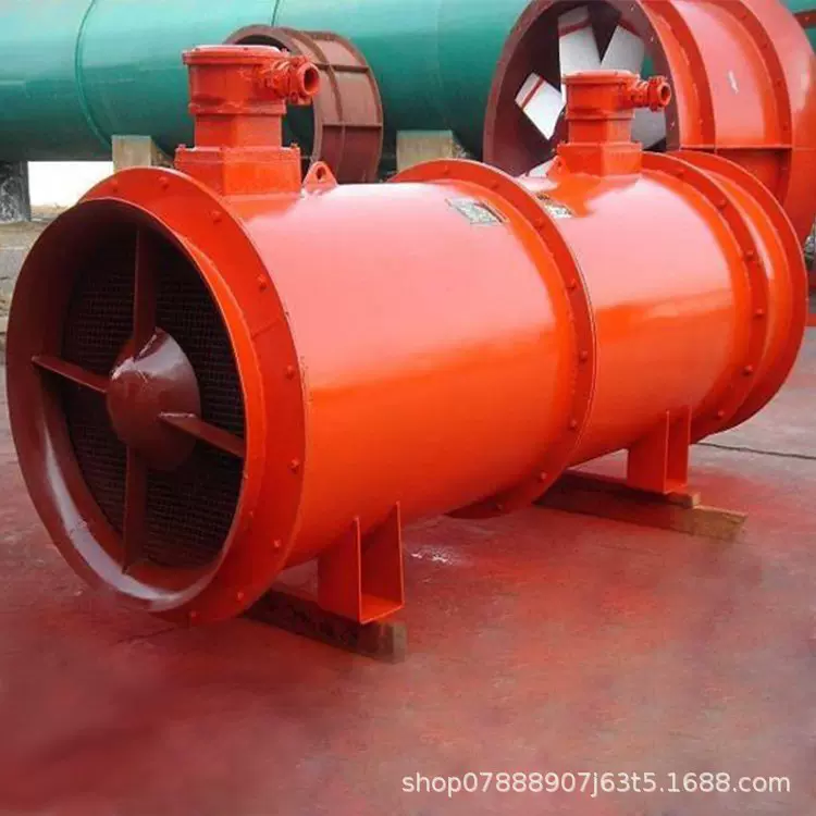 FBDNO5.6/2*11对旋轴流局部通风机噪声低 煤矿用隔爆型压入式风机