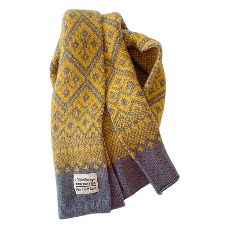 Южная Корея Тондэмун INS Снежинка трикотажный шерстяной детский шарф осень-зима теплая детская шарф