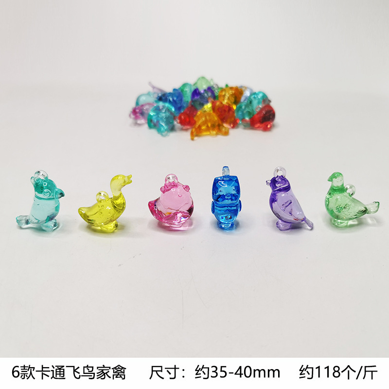 Simulation cartoon flying bird poultry model suit owl duck peace pigeon flying bird static crystal children's toy