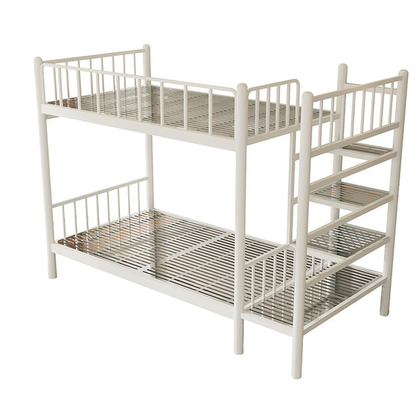 Stainless steel bunk bed with step ladder wrought iron bed high and…