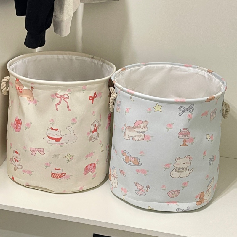 Cesta de ropa sucia de tela Cesta de lavandería plegable para baño doméstico Cubo de almacenamiento de ropa sucia Cubo de ropa sucia Impresión linda Cesta de ropa sucia al por mayor