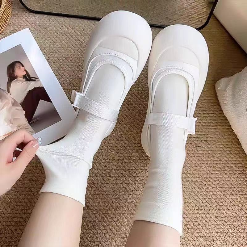 夏用薄手万能ソックス、レディースミッドカーフソックス、かわいい和風カレッジ風パイルソックス、イントレンドネットセレブストッキング|undefined