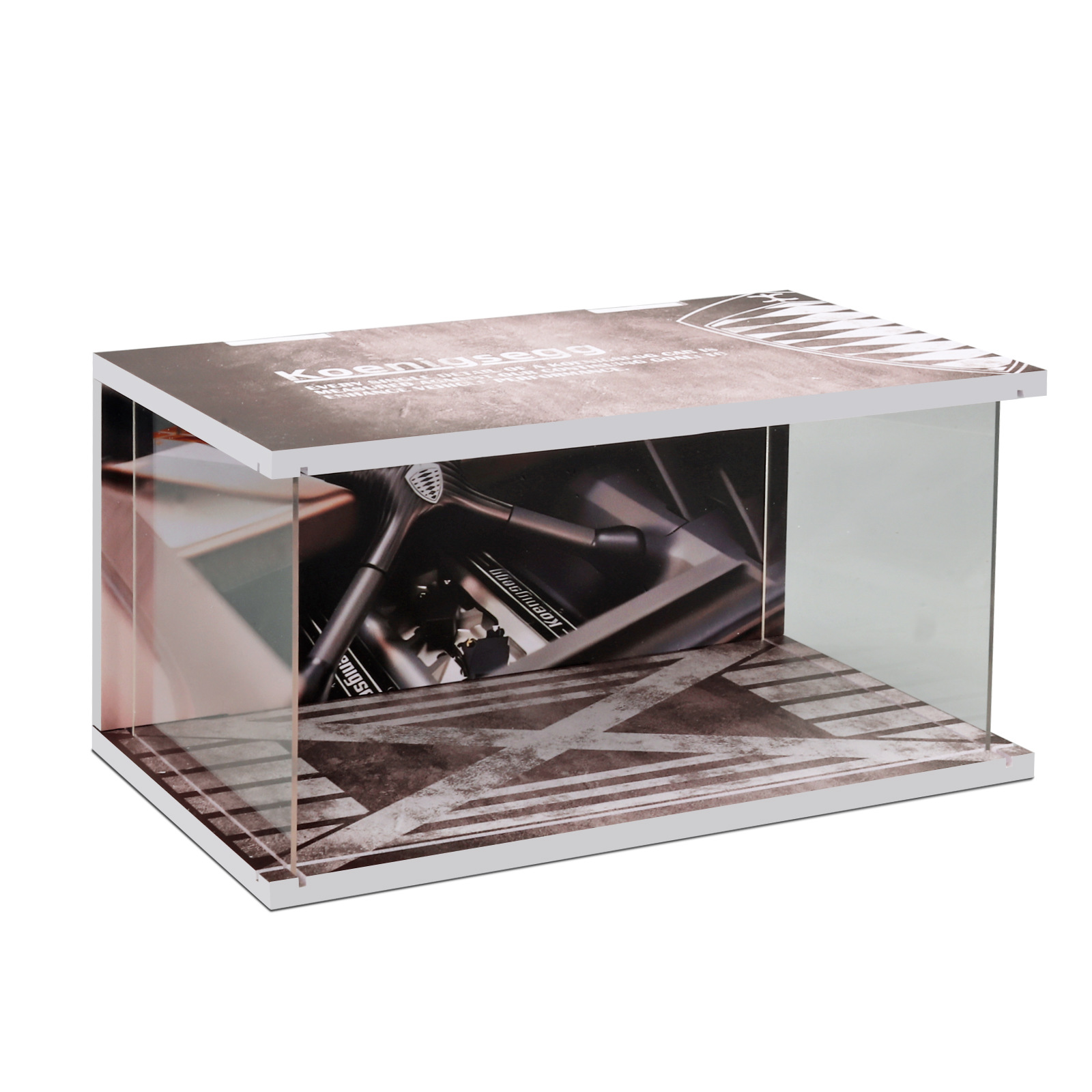 Modelo de mesa de arena de estacionamiento con cubierta de acrílico ligero para disparar modelo de escena de estacionamiento modelo de coche