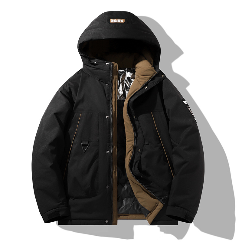 Chaqueta de plumón para hombre marca de moda de invierno para hombre 90 plumón de pato blanco con capucha ropa de abrigo casual para hombre ropa de trabajo chaqueta de plumón