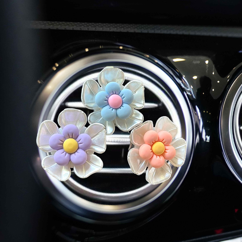 Aire acondicionado de coche, clip de salida de aire, decoración de aromaterapia, decoración de coche, desodorante de coche, perfume, flores frescas creativas