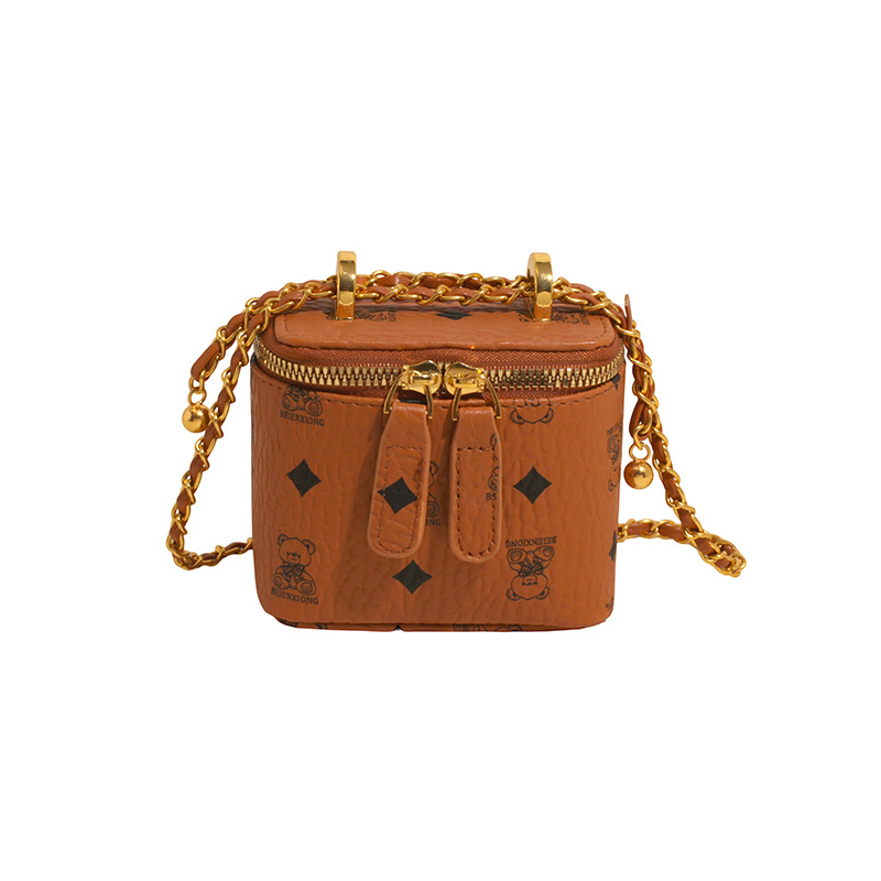 Bolso de mano de alta calidad para mujer 2025 verano nuevo estilo retro impreso bolso de caja textura cadena bolso de mensajero de un solo hombro