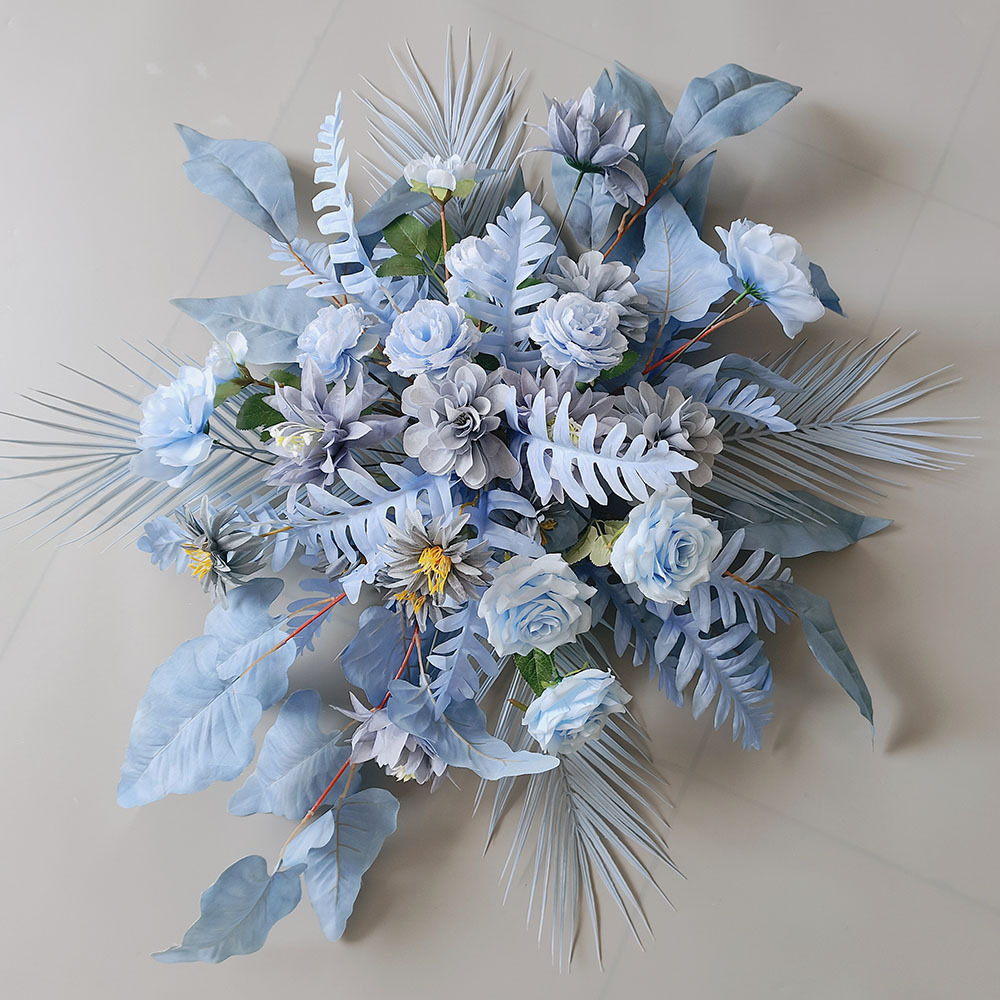 Flores de simulación decorativas arco transfronterizo guía flor de bienvenida tarjeta de agua rosa flores de fondo de boda