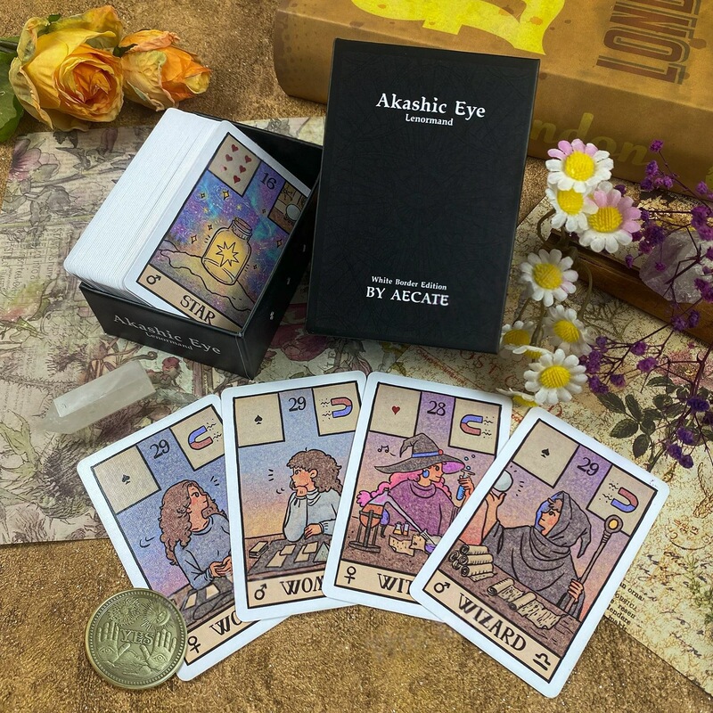Embossed Original Authentic Akashic Eye Lenormand 61 Cards