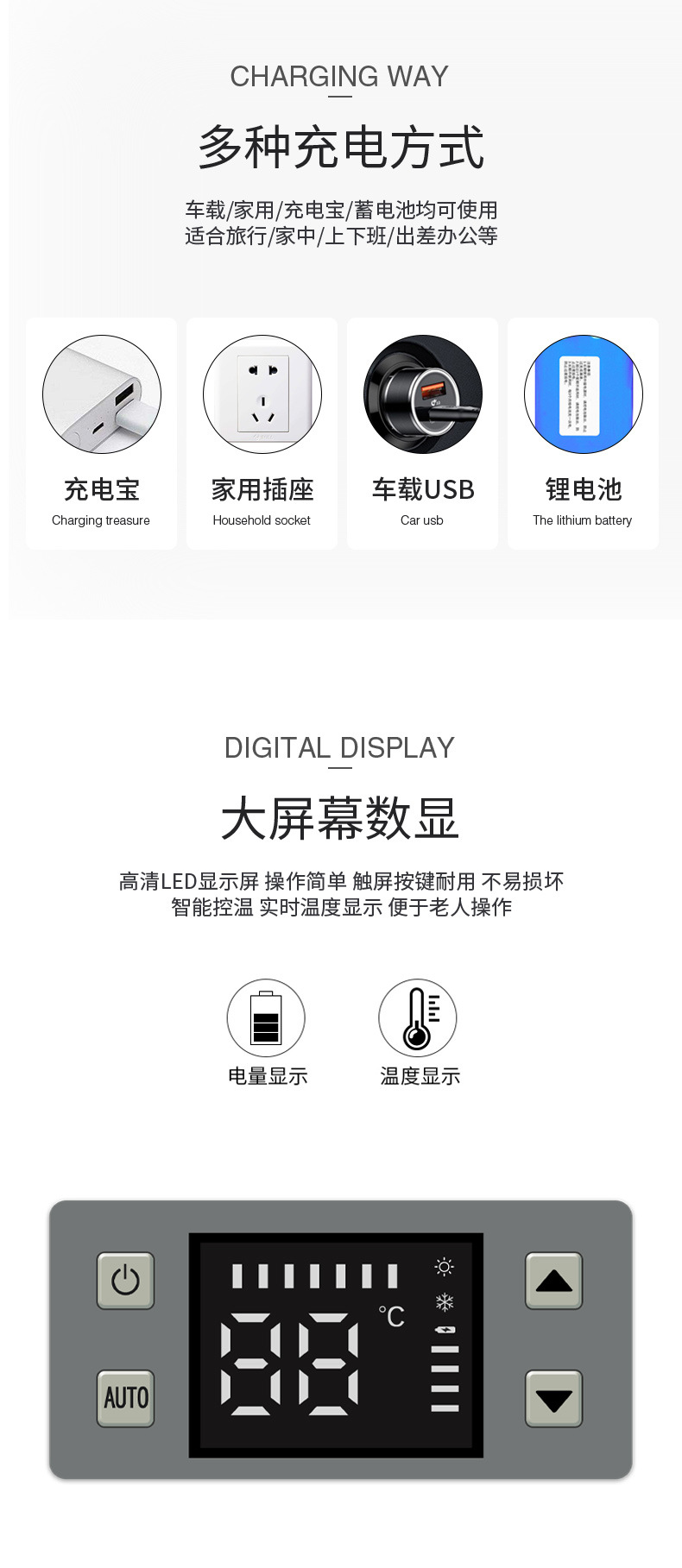 Portable Insulin Refrigerated Box Medicine Growth Hormone Mobile Refrigeration Car Home Dual-Use Refrigerated Box