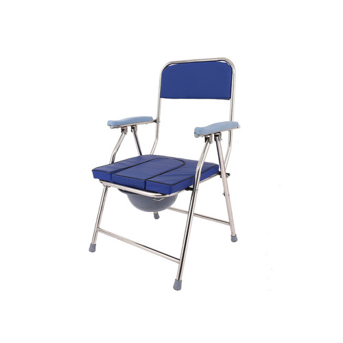 Factory wholesale: Indoor toilet chair with armrests, foldable, extra-thick, home-use toilet seat chair