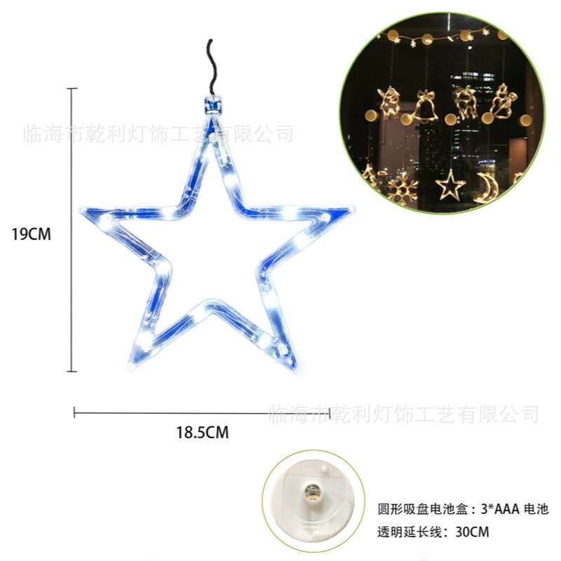 LED decoración de Navidad lámpara de succión muñeco de nieve árbol de Navidad lámpara de la batería ins viento ventana diseño caja de la batería forma lámpara colgante