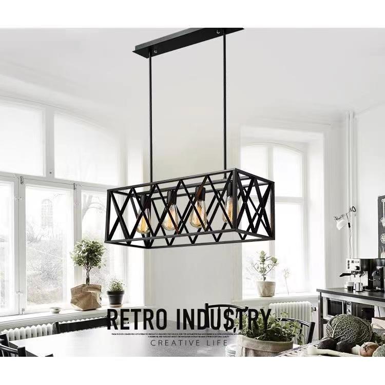 Nórdico retro estilo industrial restaurante araña Ingeniería Comercial decoración catering olla caliente restaurante lámparas