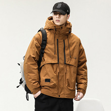 羽绒服男冬季2025年新款品牌正品宽松加厚工装冲锋外套男潮上衣