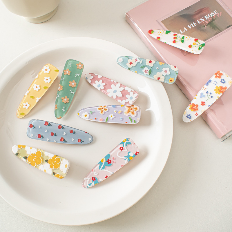 10g Weight Hair Clip Hair Accessories Type 1 Piece Quantity Holiday, Daily Occasion Acrylic Material Plumeria Pattern All Seasons Season Women's Gender Sweet, Pastoral Style Sweet Pastoral Women's Plumeria Acrylic Hair Clip 1