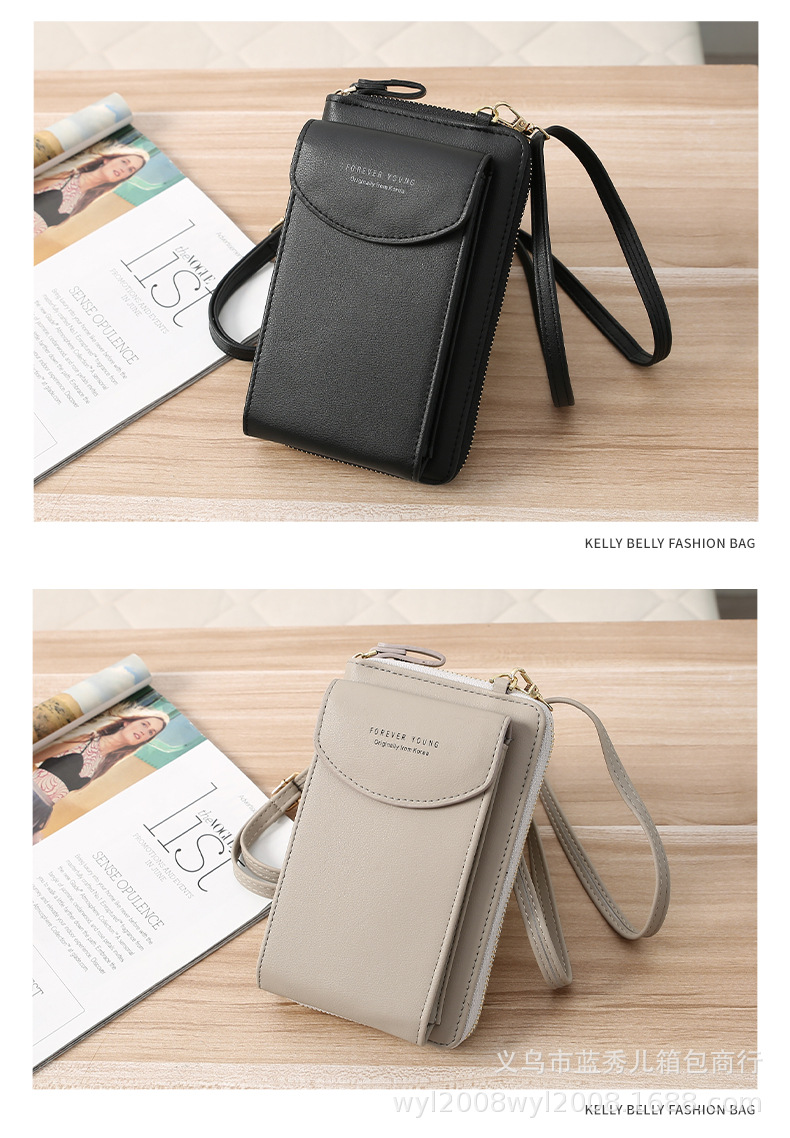 Korean Mobile Phone Bag Messenger Bag Pu Shoulder Bag Multi-purpose Coin Purse display picture 63