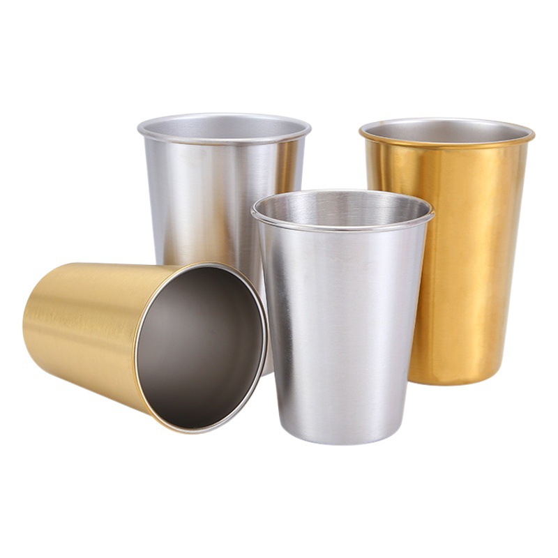 Suministro directo de fábrica 304 taza de cerveza de acero inoxidable taza de bebida fría portátil taza de leche taza de bebida coreana se puede imprimir