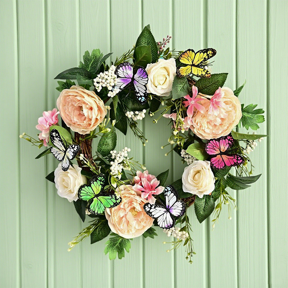 Amazon flor floral artificial decoración festiva de boda simulación peonía brotes de té floral puerta delantera casa colgar puerta transfronteriza