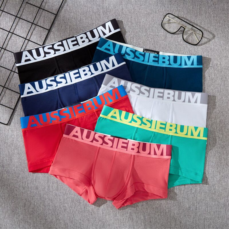 aussiebum men's cotton underwear low waist letter fashion comfortable sweat-absorbent boxer shorts aussiebum men's cotton underwear low waist letter fashion comfortable sweat-absorbent boxer shorts