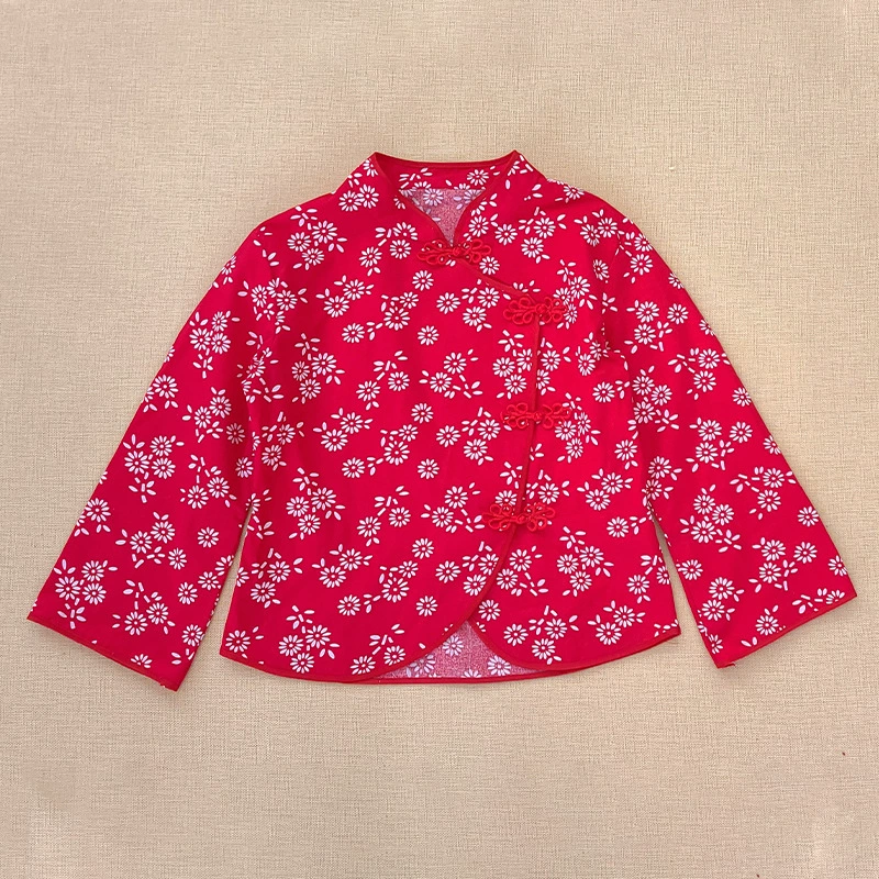 Женский топ с пряжкой с воротником, национальная одежда, ретро-стиль,