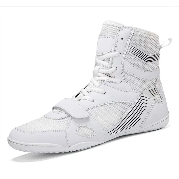 Boxing Shoes Men's and Women's Sanda Shoes Fighting Wrestling Shoes Fall Short-fall Boots Long Boots Beef Sole Wear-resistant Sole Boxing Shoes