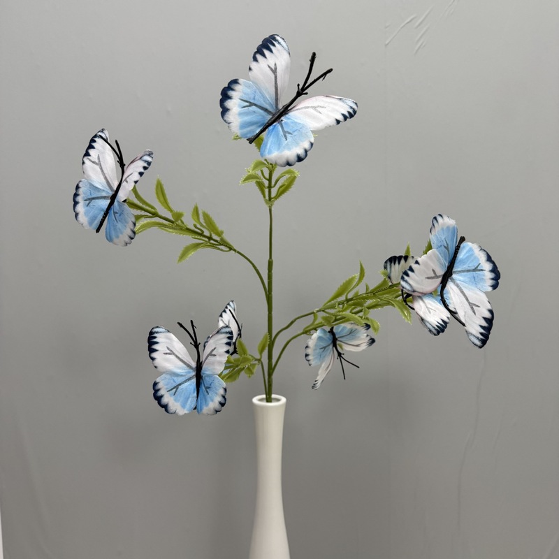 仿真7头蝴蝶花假花家居摆放花艺摄影道具花仿真花场景布置花束|undefined