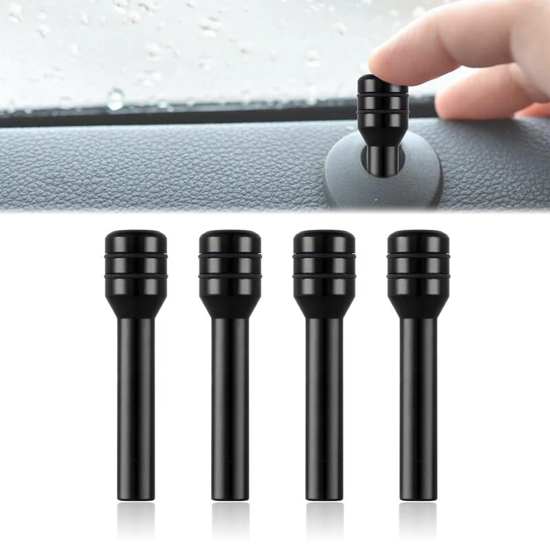 Aluminum Alloy Door Handle Car Door Lock Button Status Indicator Car Door Handle Button Car Accessories Decoration Multi-Color Modification