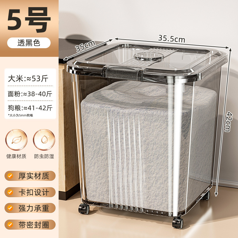 Màu đen trong suốt 25kg - có bánh xe