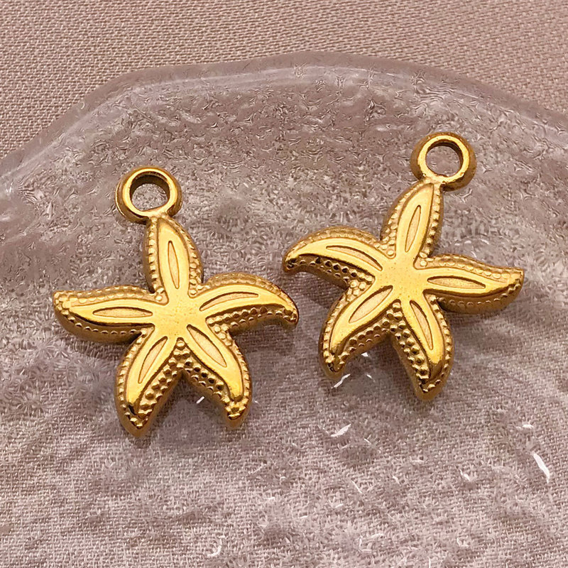 电镀金色不锈钢吊坠海洋系列海螺海星小挂件diy手链项链饰品配件|undefined