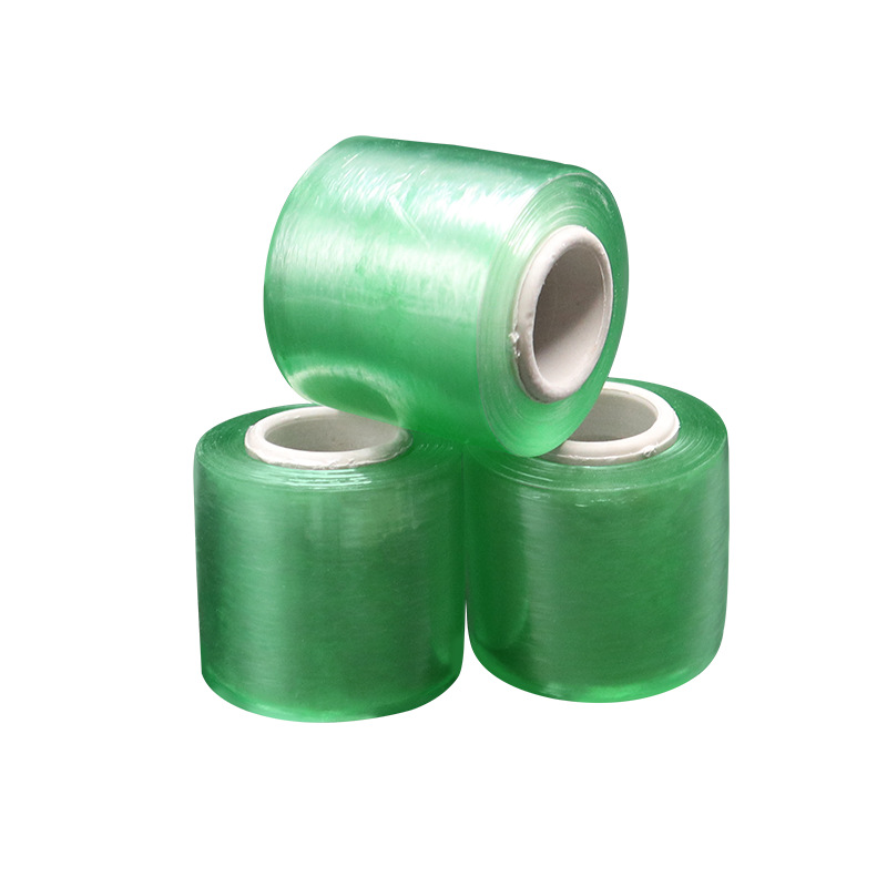 PE empaquetado película estirable película estirable pvc verde 8cm autoadhesivo película de alambre película de injerto película de embalaje 10cm