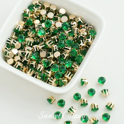 round beads handmade diy — Zərgərlik ara hissələri - 5mmsen-green-30-pieces