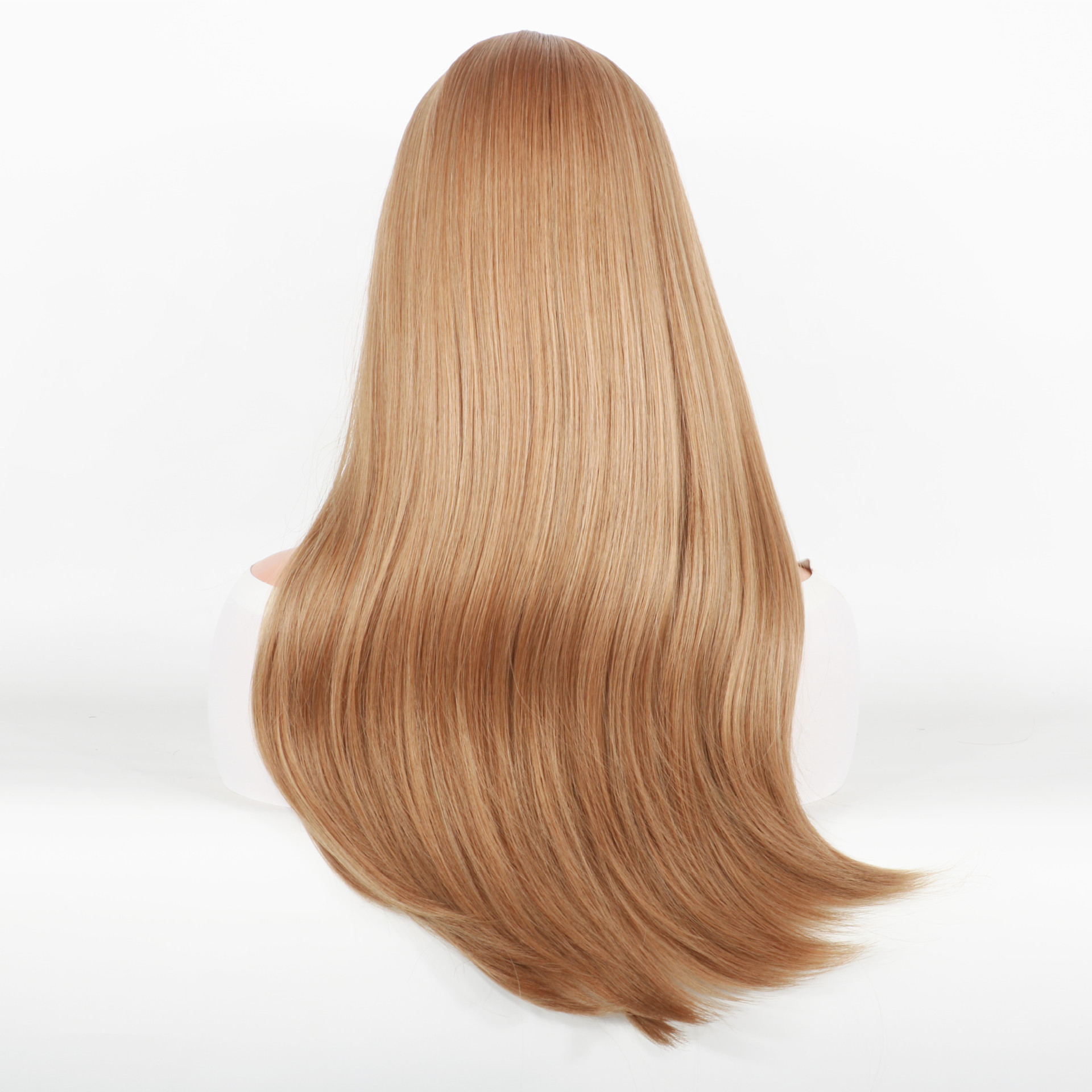 Synthetic Wig Ladies Princess Trimming Face Long Straight Air Bang Mechanized Chemical Fiber Hair Cover_voghion.com