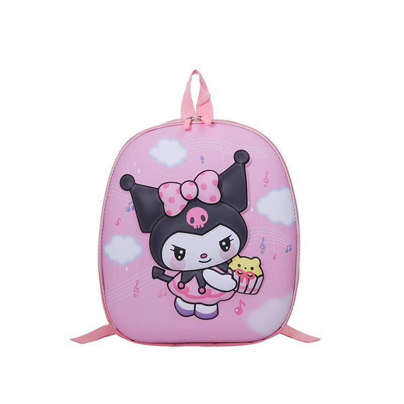 Mochila escolar para niños con dibujos de panda rojo, mochila de carcasa dura, ligera, reductora de carga, mochila pequeña para bebé de guardería, exportación