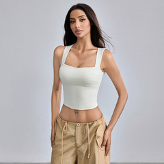 Women's Fitness Backless Bralette with Padded Cups, Stylish Underwear for Yoga and Exercise, Unlined, Model WX3311Y