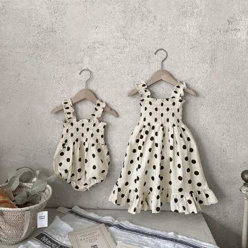 Girls dress summer little girl fashionable polka dot suspender princess dress summer dress baby girl baby dress summer style