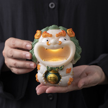 中国风可爱石狮子摆件家居客厅办公室酒柜桌面装饰工艺品摆件