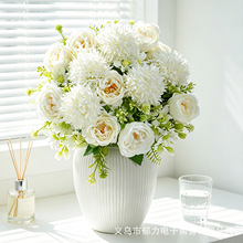七叉刺球洋牡丹仿真花组合花假花婚庆绢花摄影家居装饰婚礼手捧花