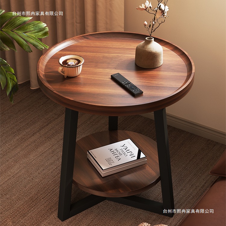 Coffee Table Living Room Home Small Apartment Sofa Side Table Round Balcony Small Table Tea Table Simple Bedside Table Storage Rack