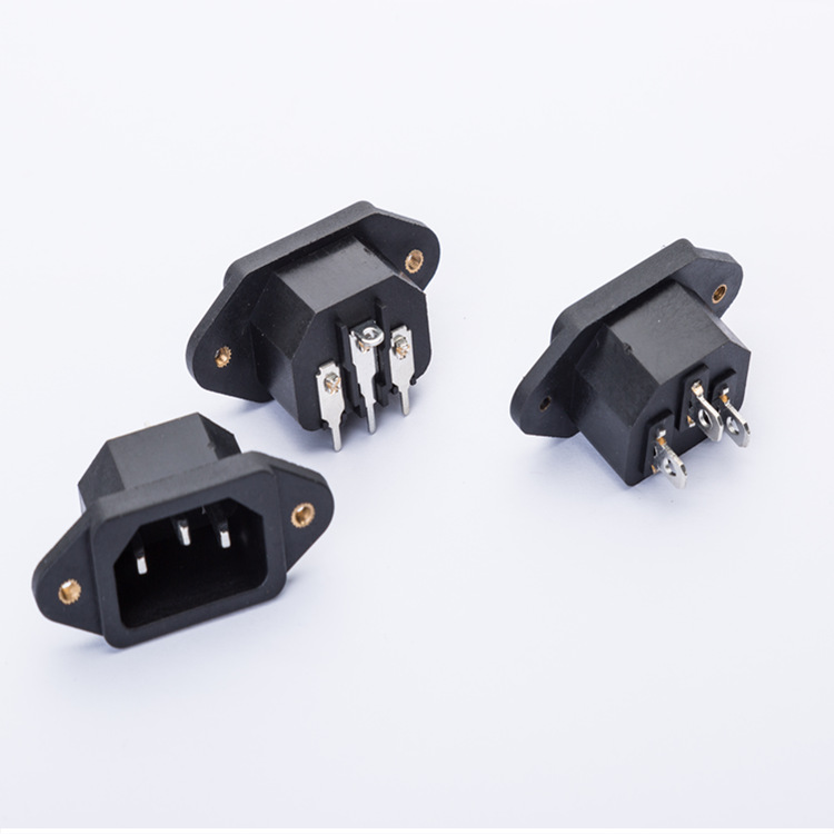 AC插座 AC-04A 工业插座   贴片插座 金属螺丝孔电源插座