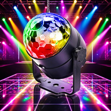 LED小魔球迷你水晶魔球灯七彩声控支架舞台灯激光灯KTV舞台灯