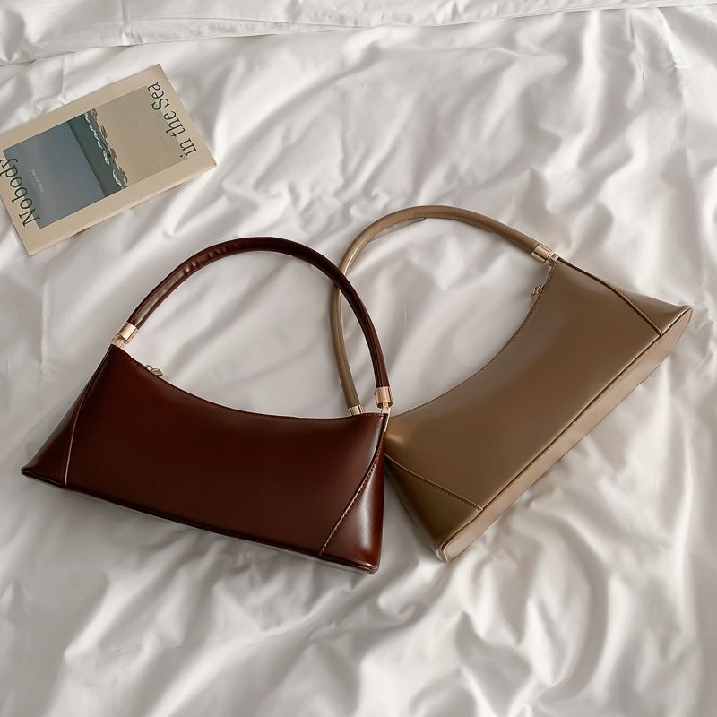 New Hong Kong Style Retro Baguette Bag Underarm Bag for Women 205 New Ins Fashion Elegant French Niche Shoulder Bag