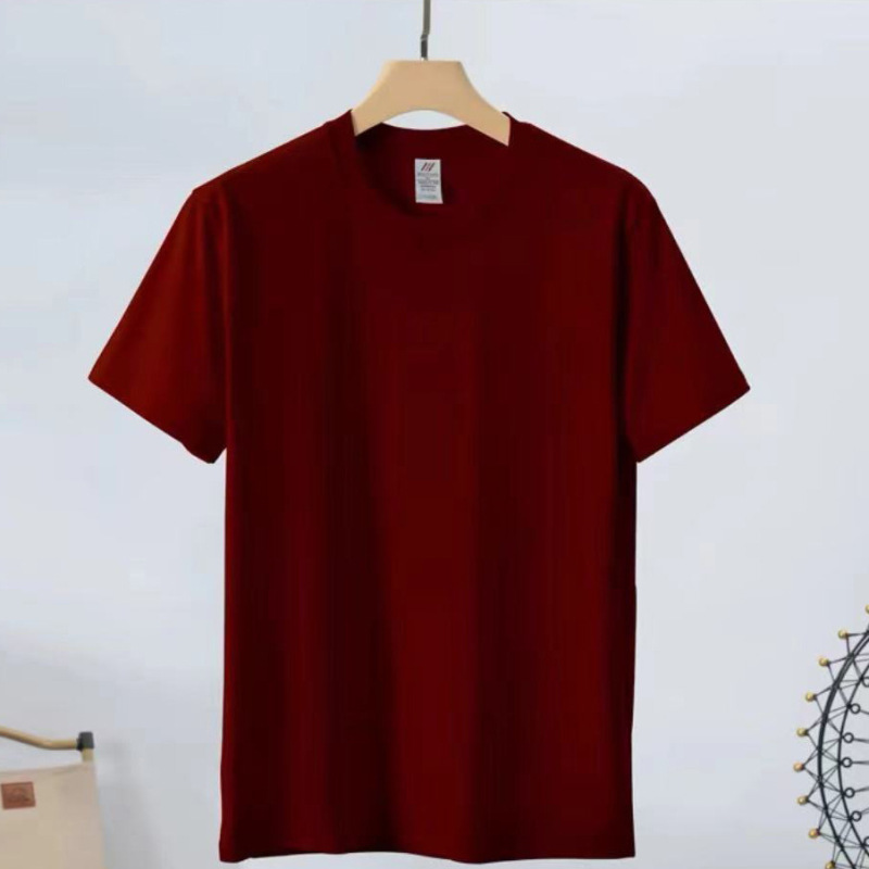 綿 100% 半袖メンズ Tシャツ夏のヘビーファッションブランドルーズ Tシャツ男性と女性の Tシャツ卸売純白半袖|undefined