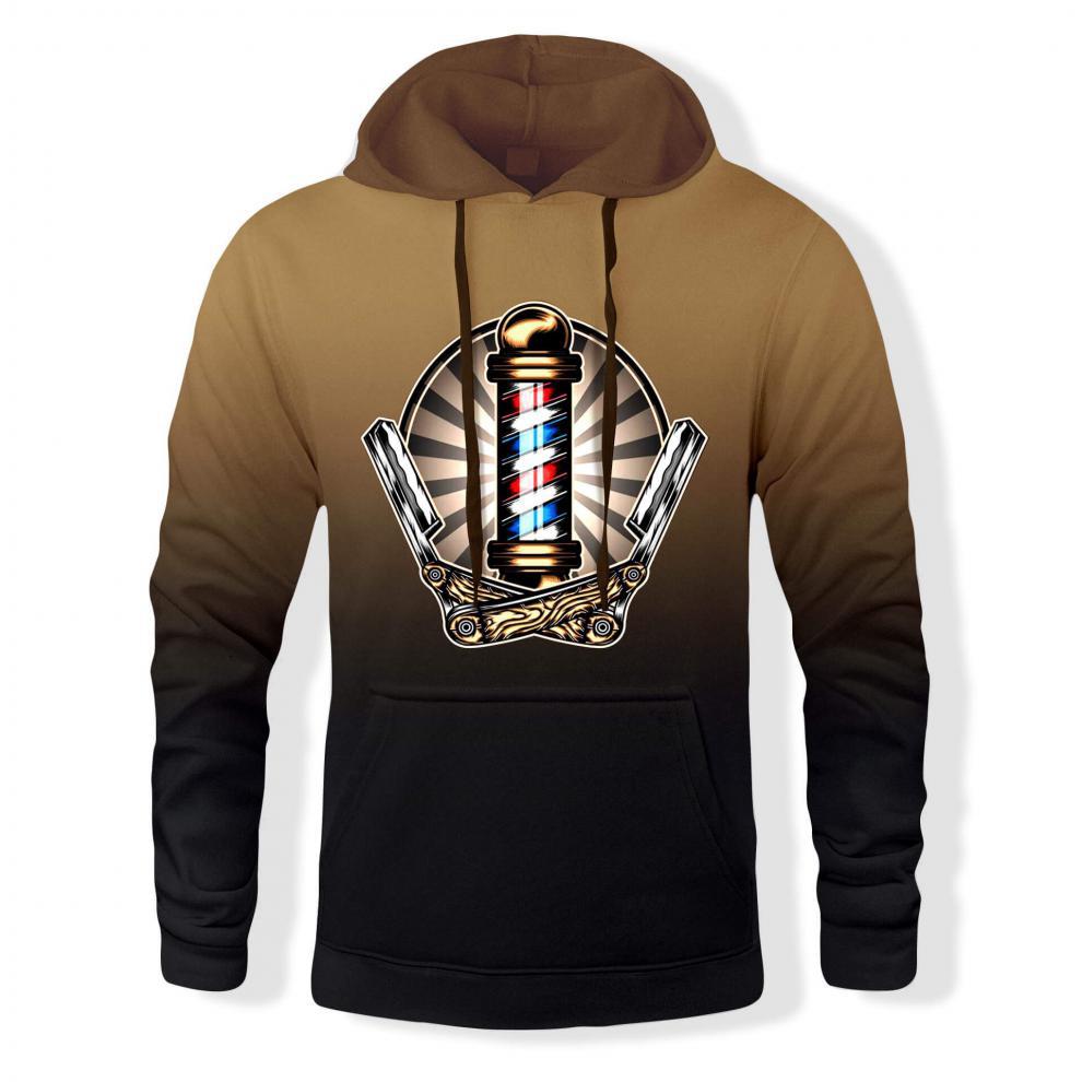 Felpa con cappuccio 3d parrucchiere uomo taglie forti maniche lunghe_voghion.com