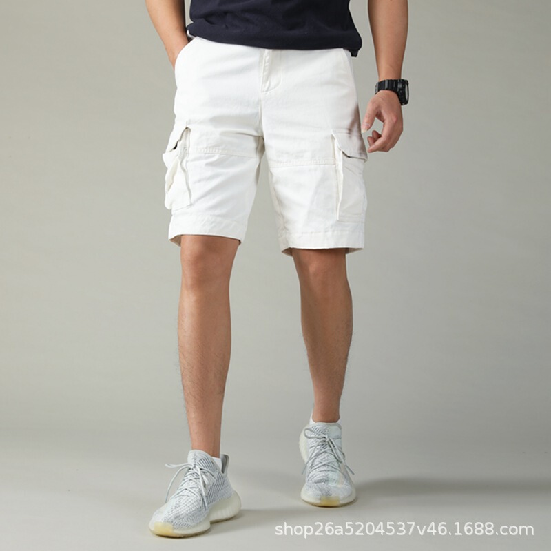 European and American Retro Men's Outdoor Loose Multi-Pocket Sports Camouflage Workwear Shorts Straight Five-point Pants for Summer