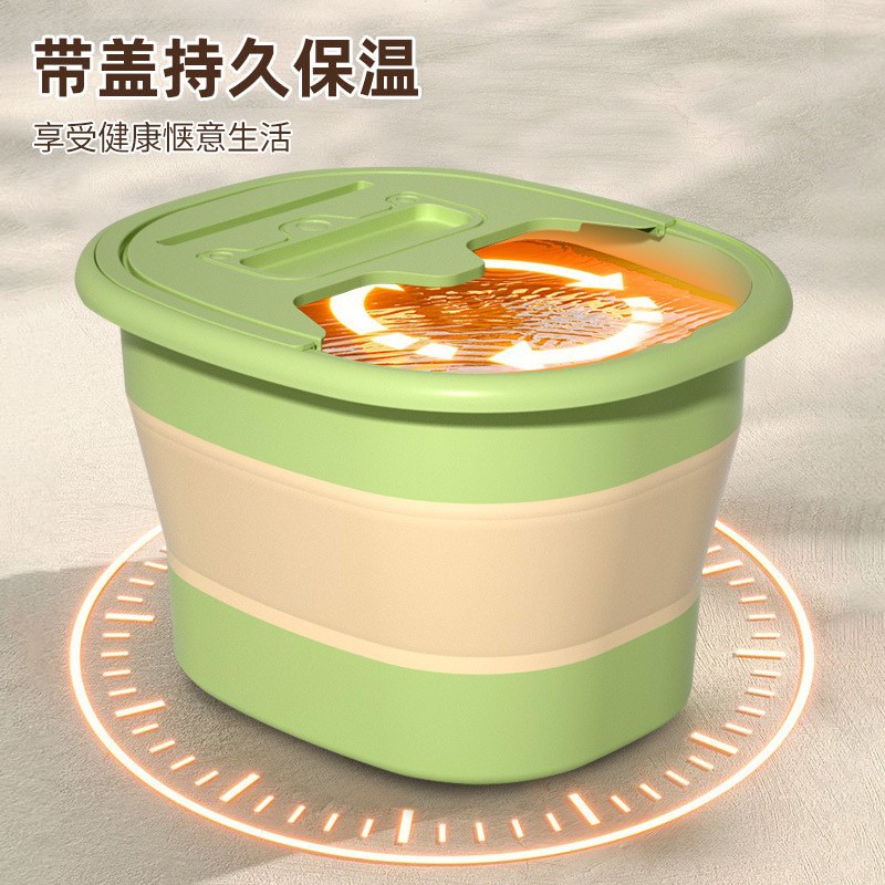 折り畳み可能な家庭用の足の桶のプラスチックの足の浴槽の創意マッサージの足の桶の携帯型の成人の足の鉢を洗うことができます。|undefined