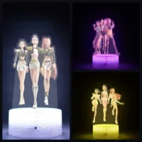 K-POP KPop Demon Hunters movie peripherals with internal printed remote control 16-color night light