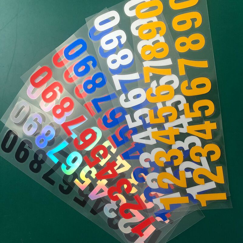 Foreign trade outdoor mailbox stickers 0-9 digital reflective stickers size font color optional delivery time fast