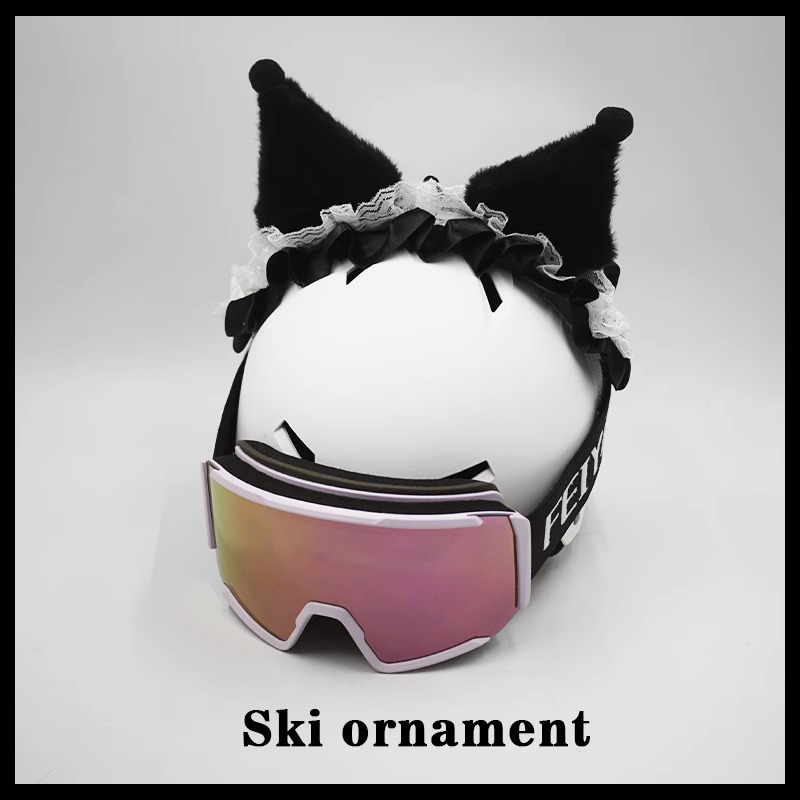 Black Kuromi Headband Motorcycle Helmet Accessory