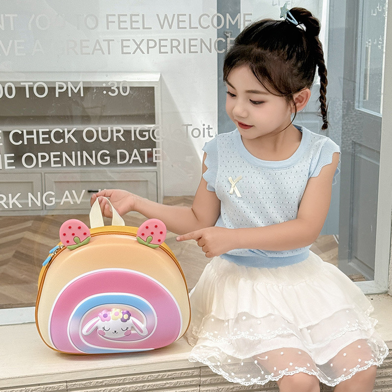 Jardín de infantes, mochila para niños de clase media y pequeña, caricatura lindo pequeño pastel, mochila para niños y niñas, nueva mochila para niños