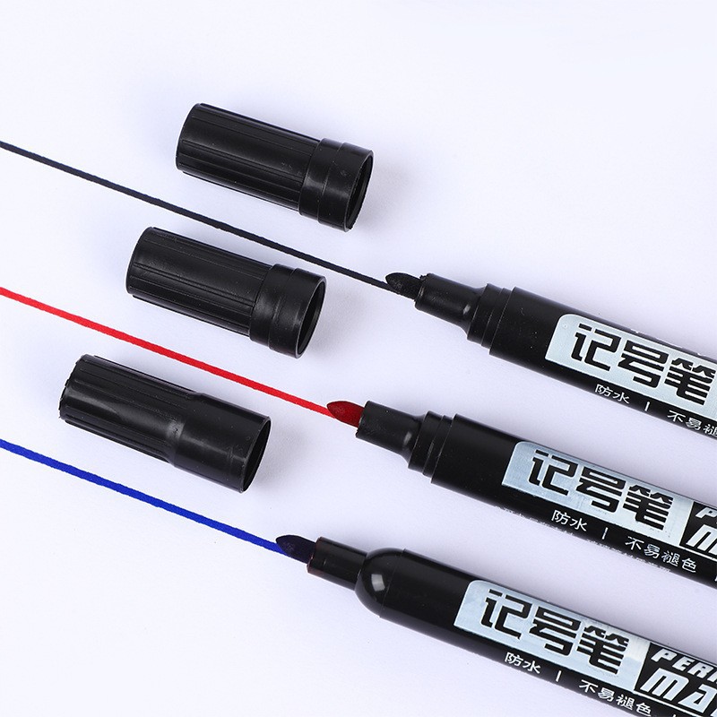 Marcador negro aceitoso 700, punta gruesa, impermeable, para logística - Mayorista